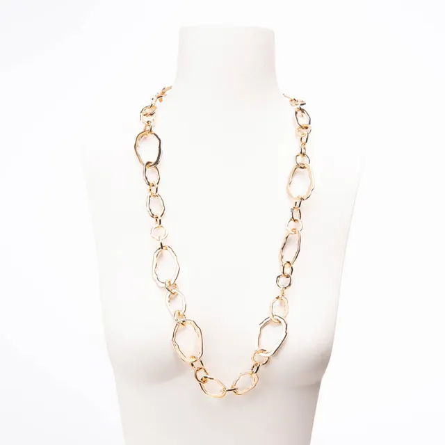 Chic Ad Hoc Collane Collana Catena Anelli Oro Lunga