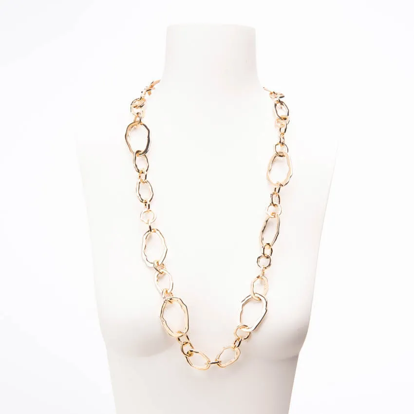 Chic Ad Hoc Collane Collana Catena Anelli Oro Lunga