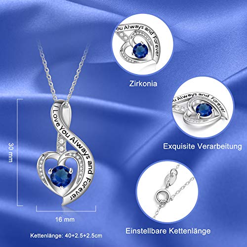 Jessemade Gioielli Collana cuore argento 925 regalo mamma