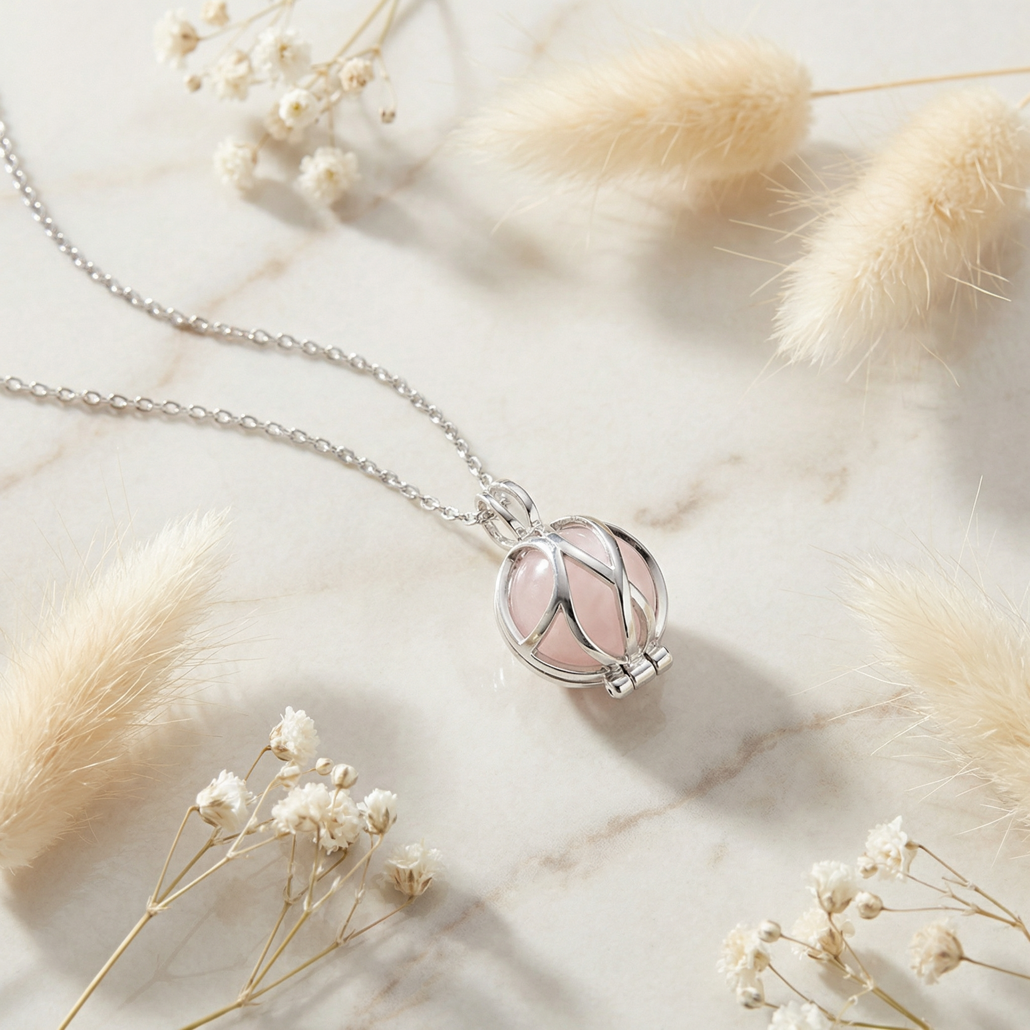 Engelsrufer Paradise Collana Argento Quarzo Rosa