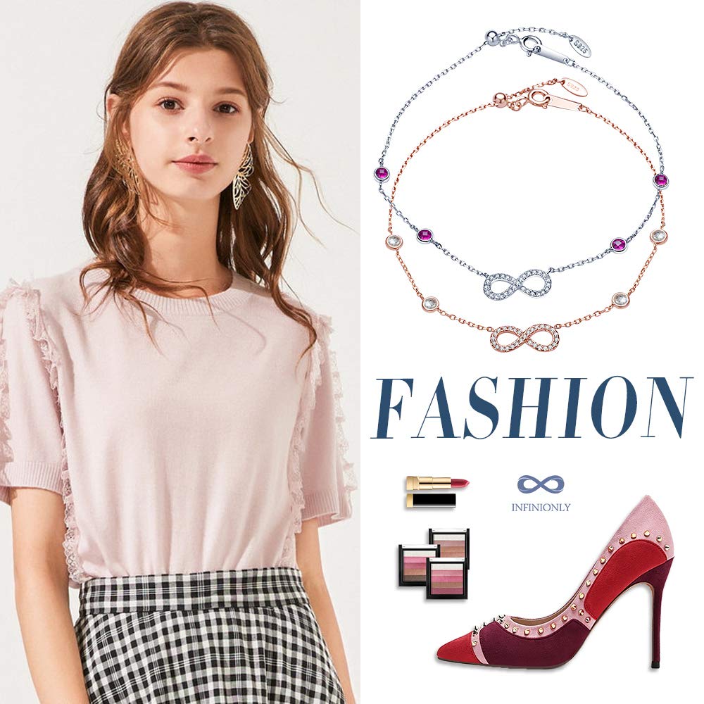 INFINIONLY Fashion Bracciale Infinito Multicolor Argento 925