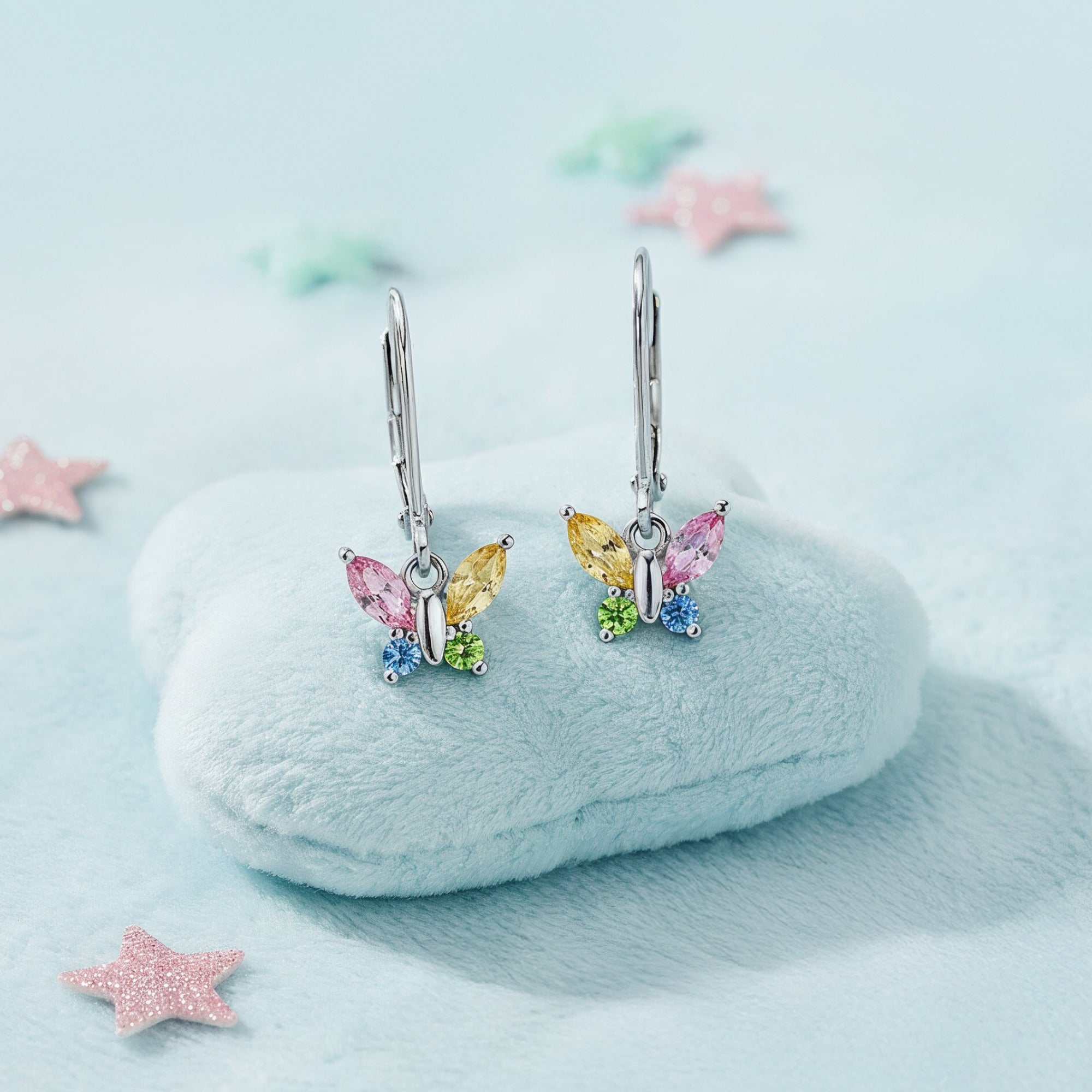 Engelsrufer Kinder orecchini pendenti farfalla zirconia multi