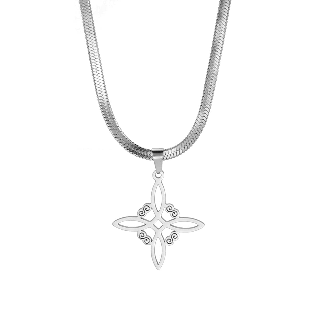 Eueavan Necklaces collana Triquetra nodo argento