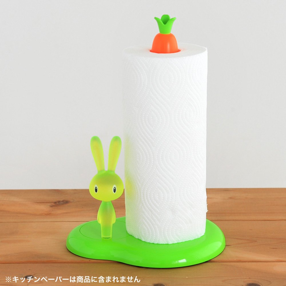 Alessi Bunny & Carrot ASG42 GR portarotolo cucina verde