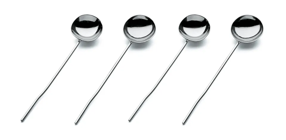 Alessi SAN08SET 4 cucchiaini caffè acciaio 10,6 cm