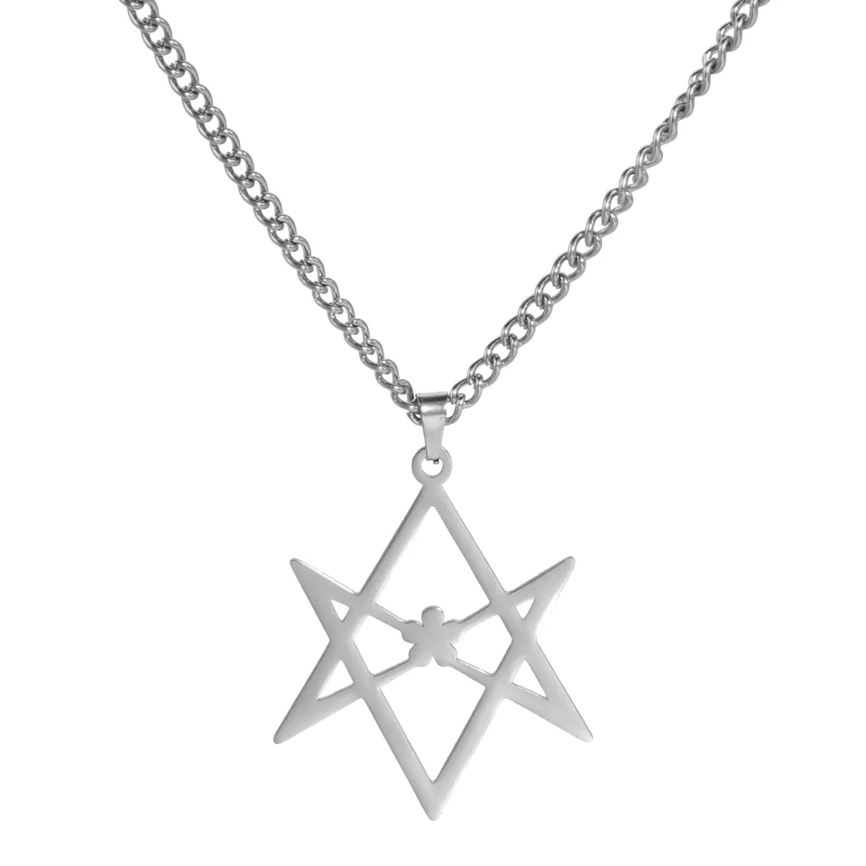 Eueavan Necklaces collana esagramma fiore Argento1