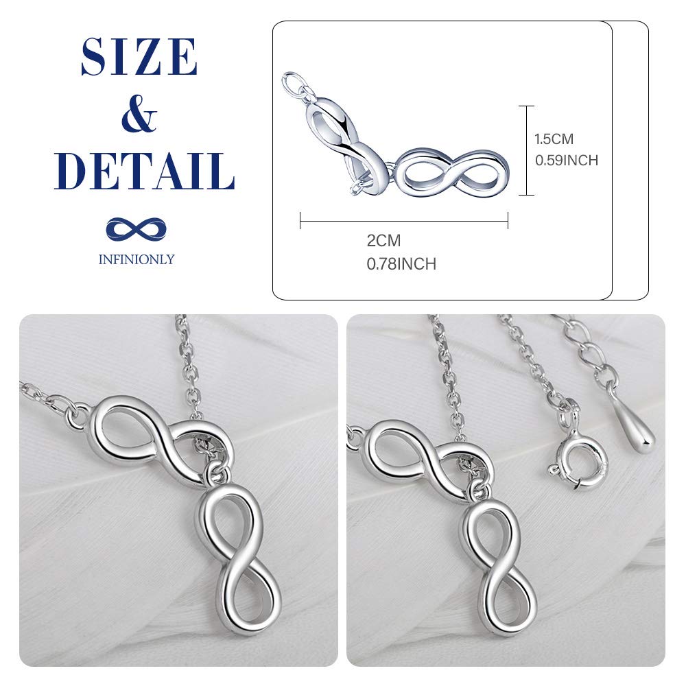 INFINIONLY Fashion collana doppio infinito Y argento 925