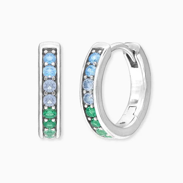 Engelsrufer Creolen orecchini argento zirconia multicolor