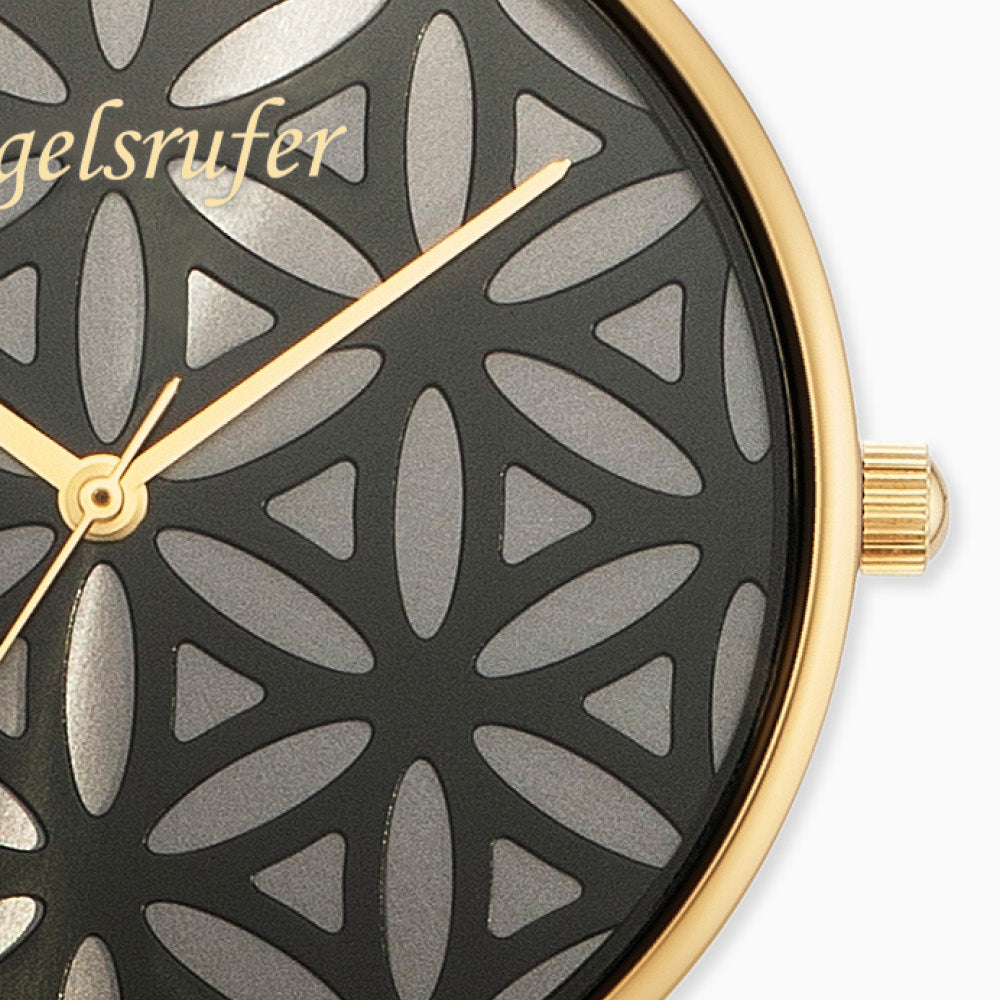 Engelsrufer Fiore Vita orologio acciaio oro pelle nera