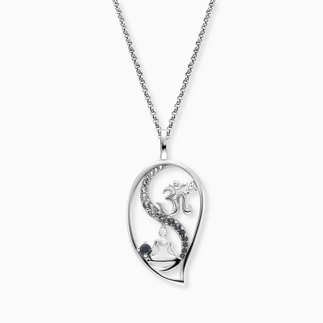 Engelsrufer Yin Yang Collana Argento Goccia Zirconia