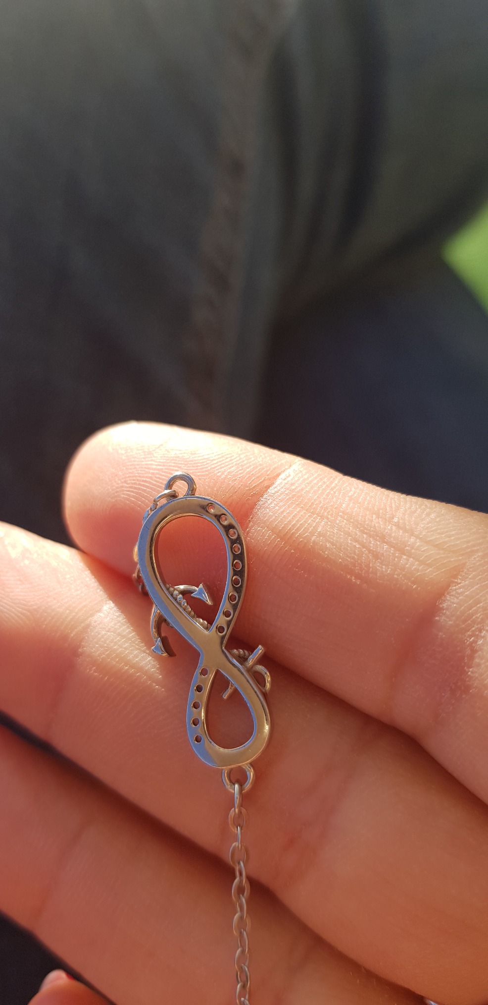 INFINIONLY bracciale infinito argento 925 stella zircone