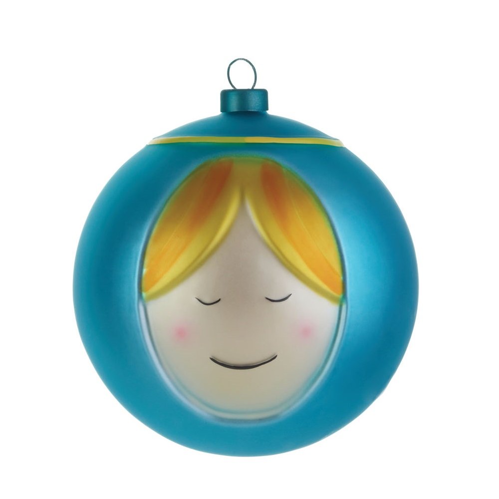 Alessi AMJ13 2 Madonna Palla Natale Vetro Soffiato Multicolore