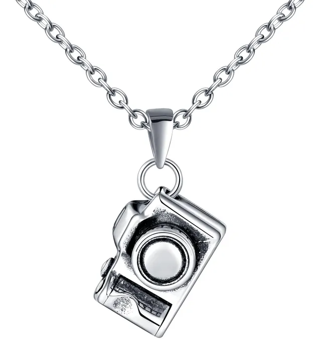 Infinionly collana macchina fotografica acciaio vintage