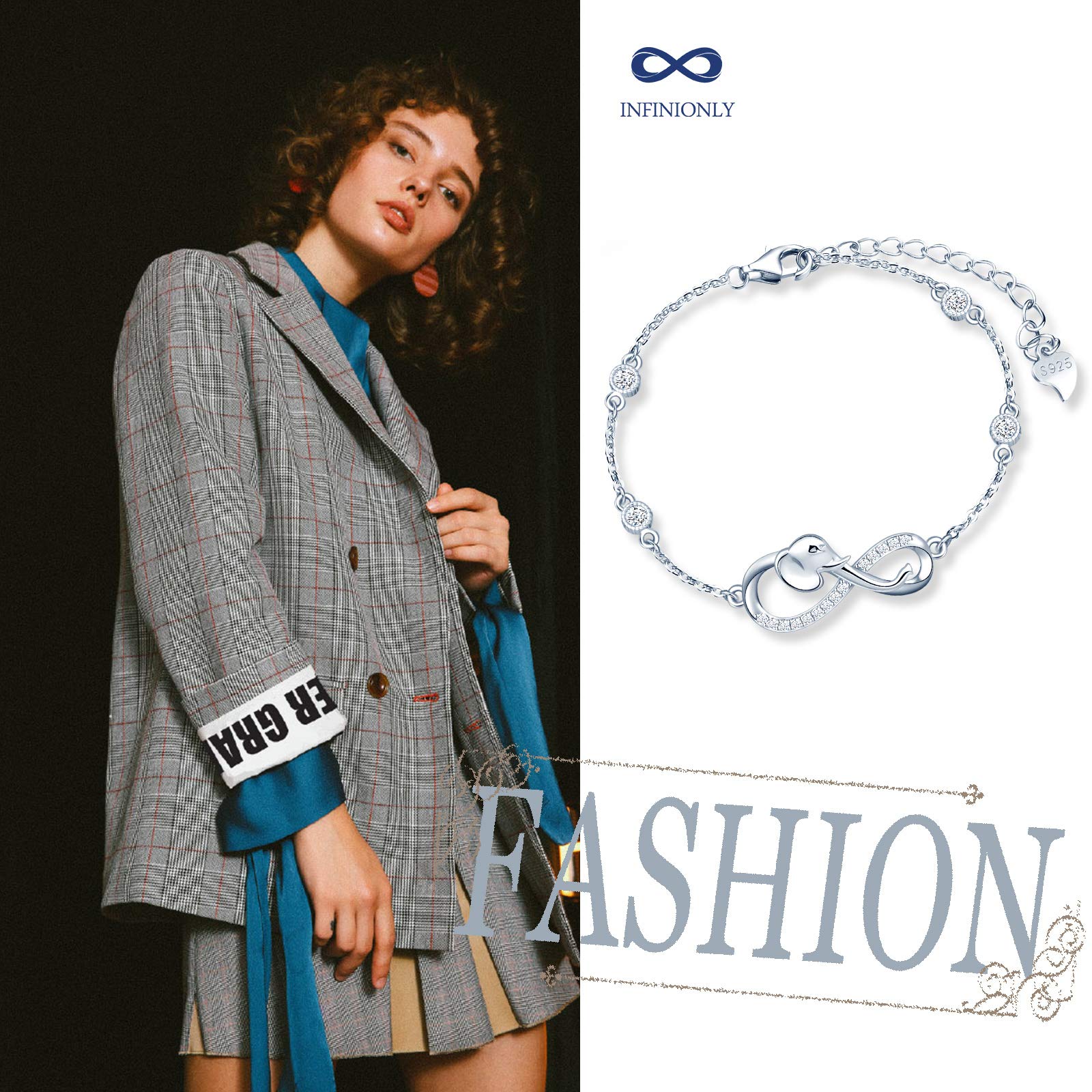INFINIONLY Fashion Bracelets bracciale argento 925 diamante