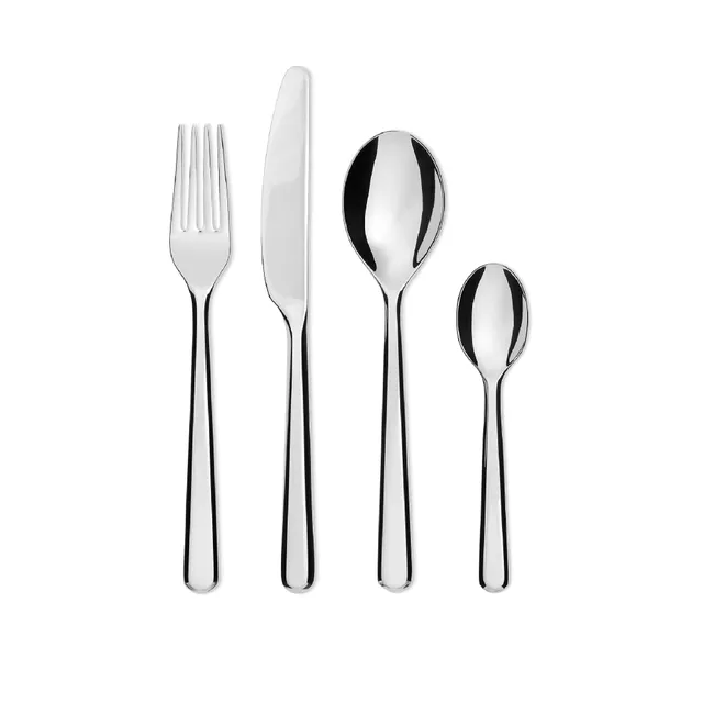 Alessi Amici BG02S24 Servizio Posate 24 Pezzi Acciaio Lucido