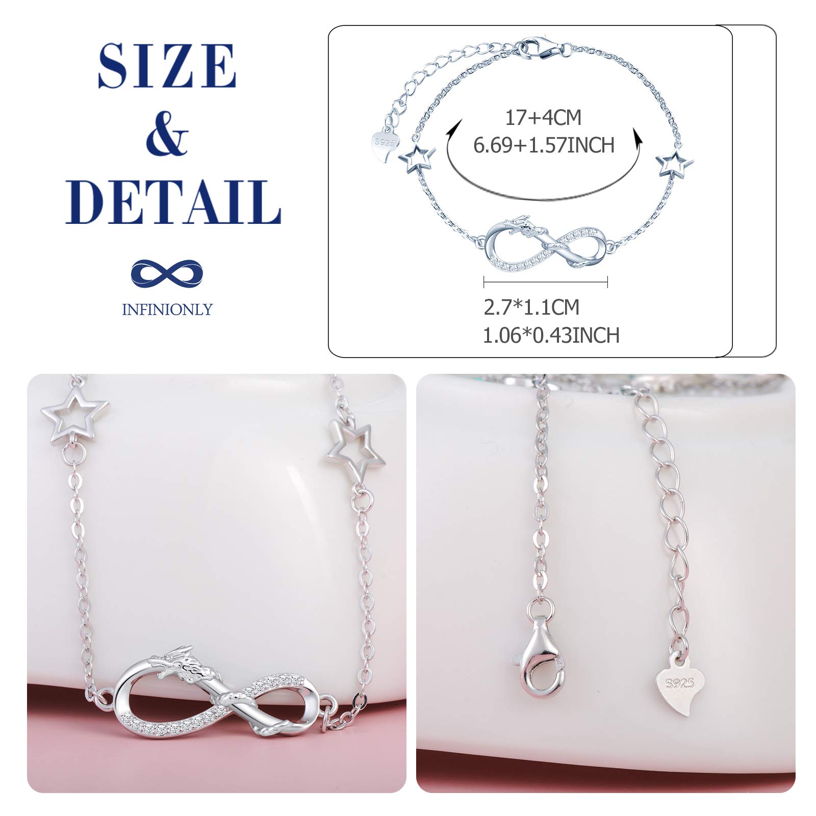 INFINIONLY Fashion Bracelets C-Stella bracciale argento 925 zirconi