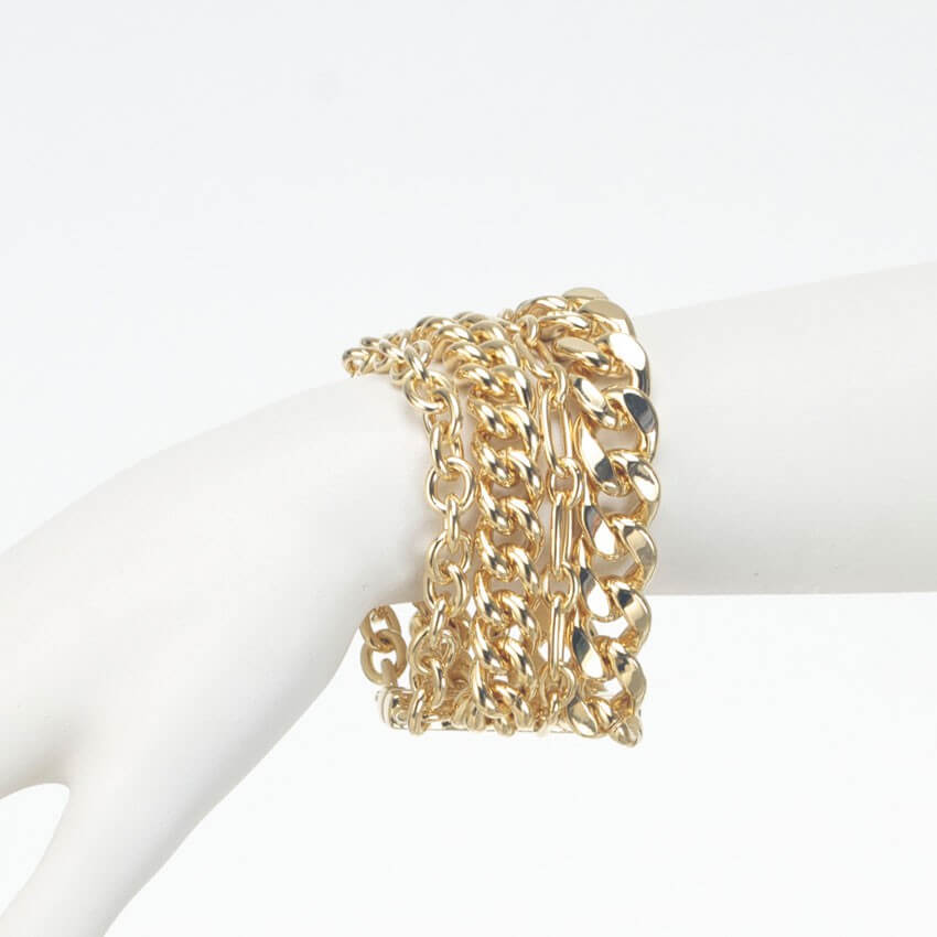 Chic Ad Hoc Bracciale Catene Color Oro Donna