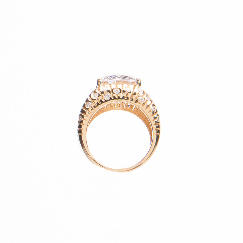 Chic Ad Hoc Anello a fascia pietra centrale crystal