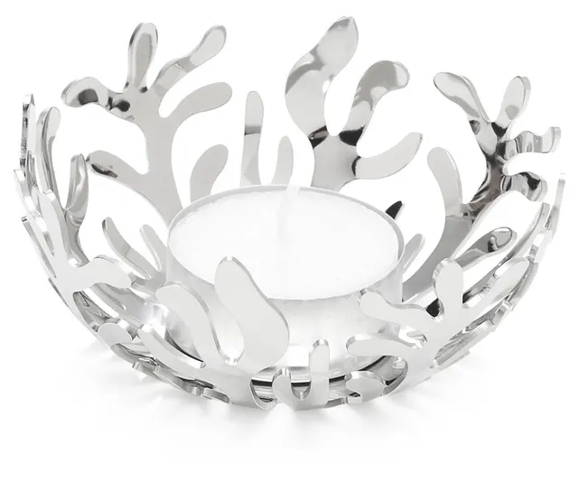 Alessi Mediterraneo ESI21 Portalume Acciaio Lucido 9 cm