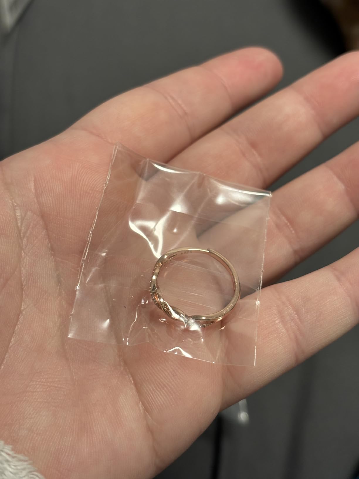 INFINIONLY Fashion Anello Infinito Argento 925 Regolabile Zirconi
