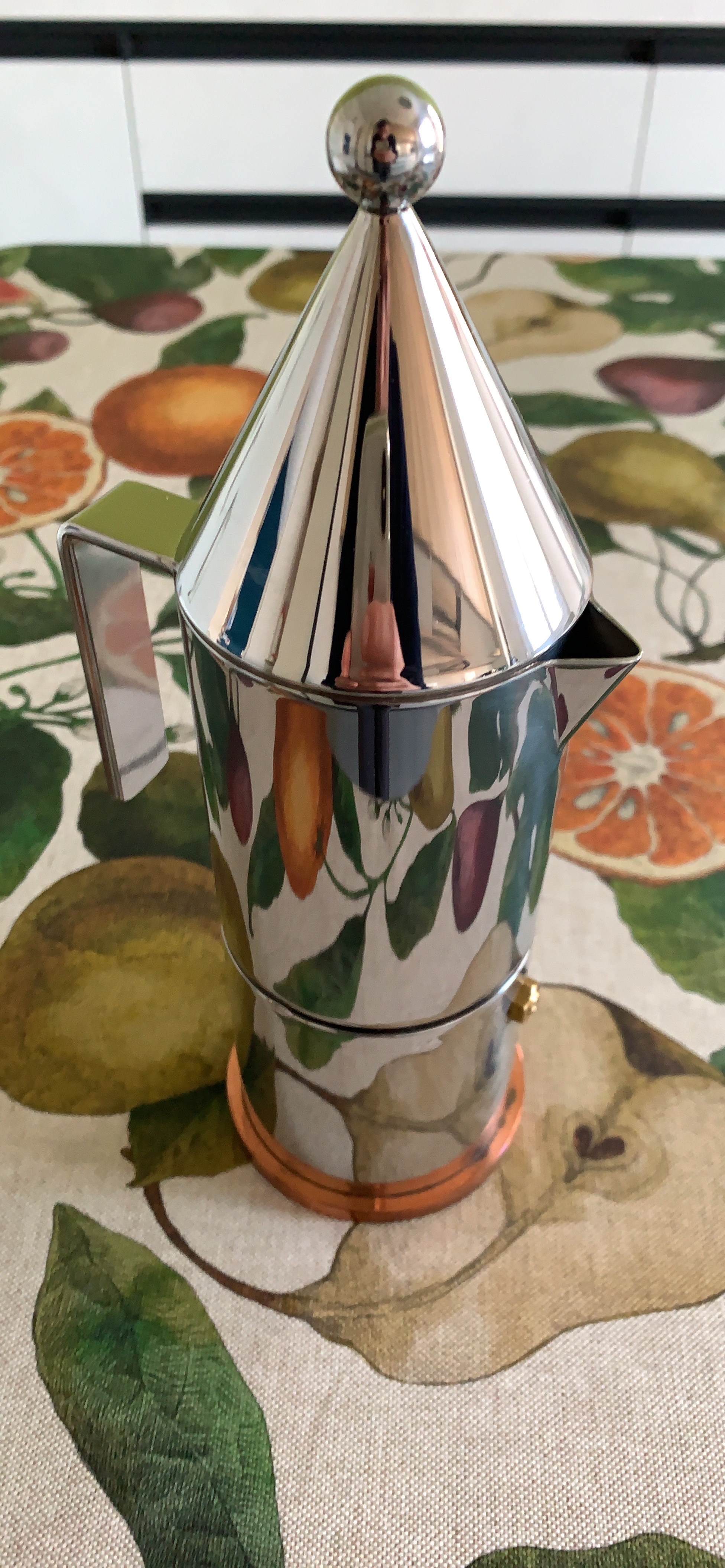 Alessi La Conica 90002/3 caffettiera acciaio 3 tazze rame