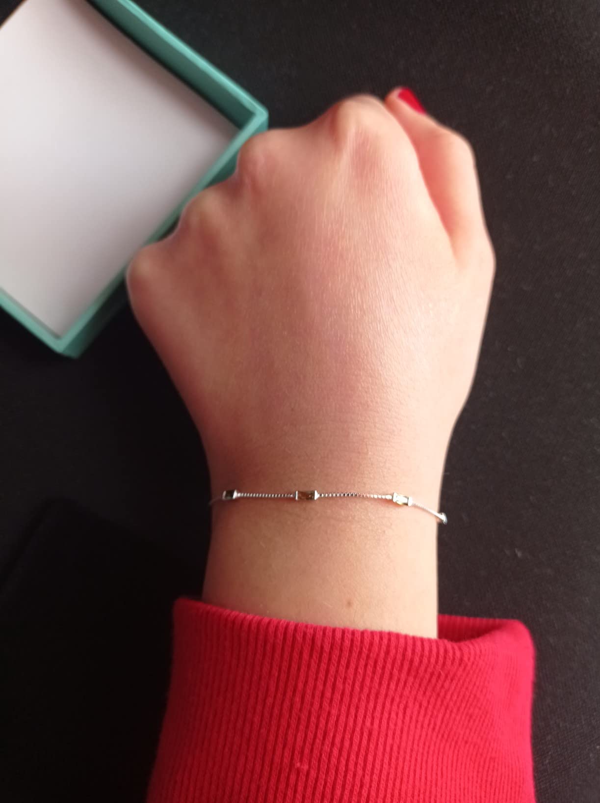 LOUISA SECRET Bracelets Bracciale argento 925 zirconi agosto