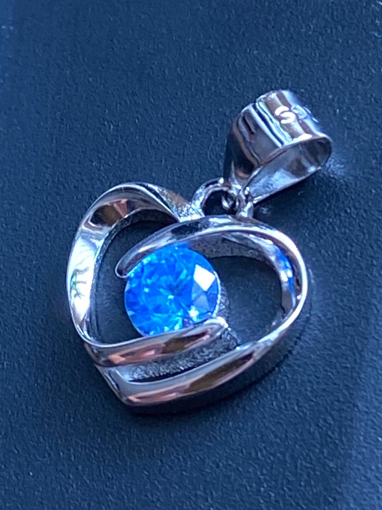 Infinionly collana cuore blu argento 925 45 cm