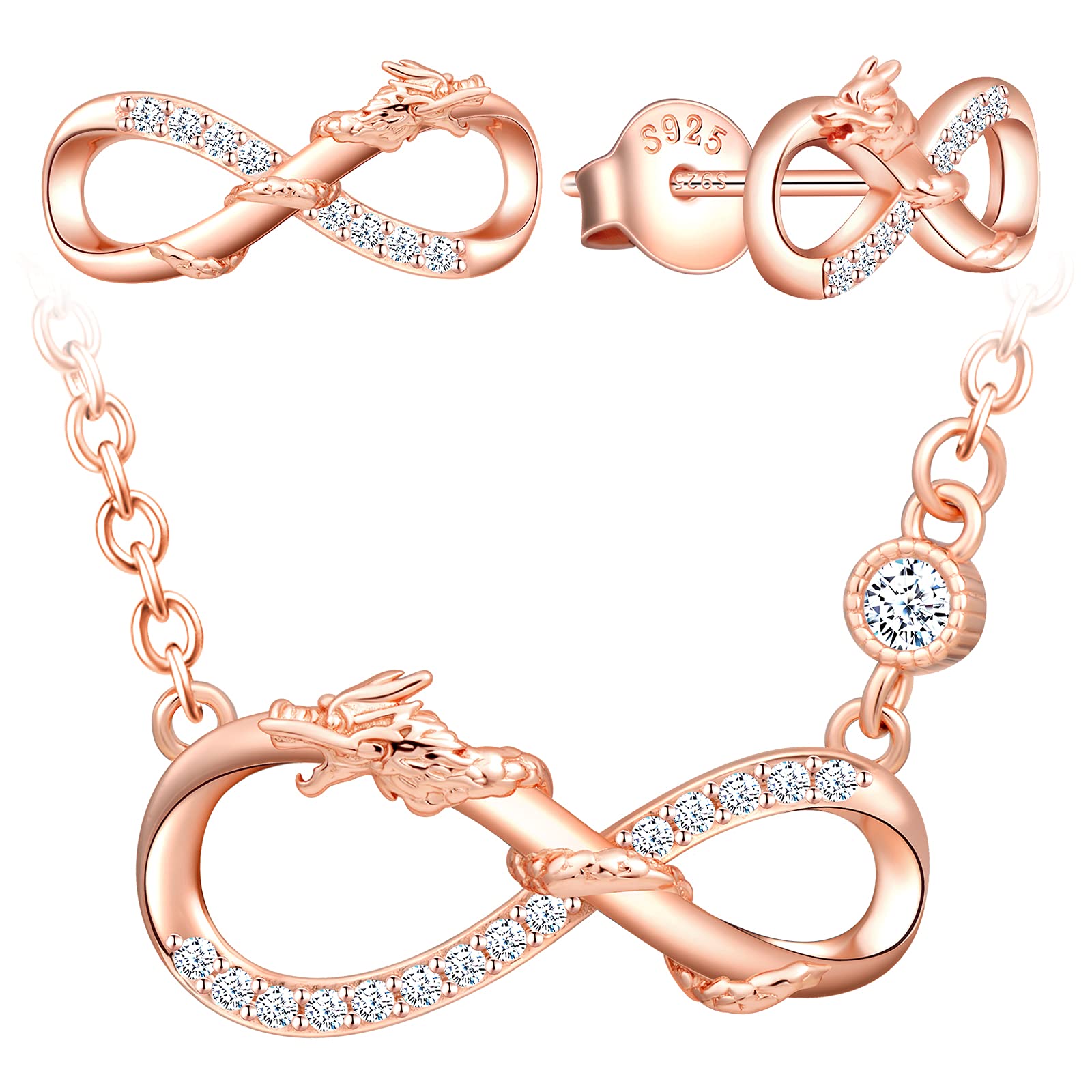 Infinionly Fashion collana orecchini argento 925 Silver