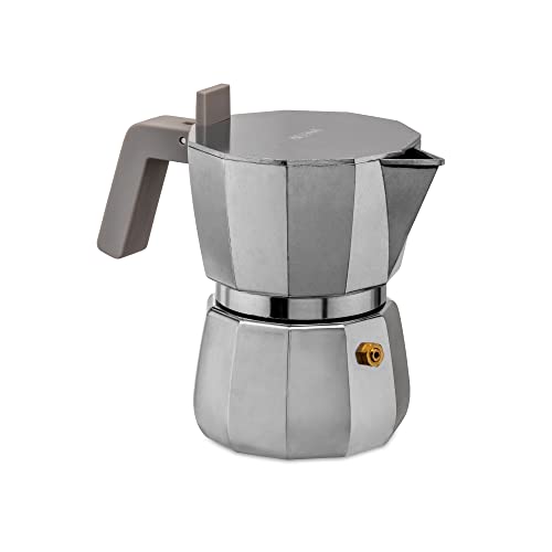 Alessi DC06/3 Moka Caffettiera Alluminio 3 Tazze Grigio 15 cl
