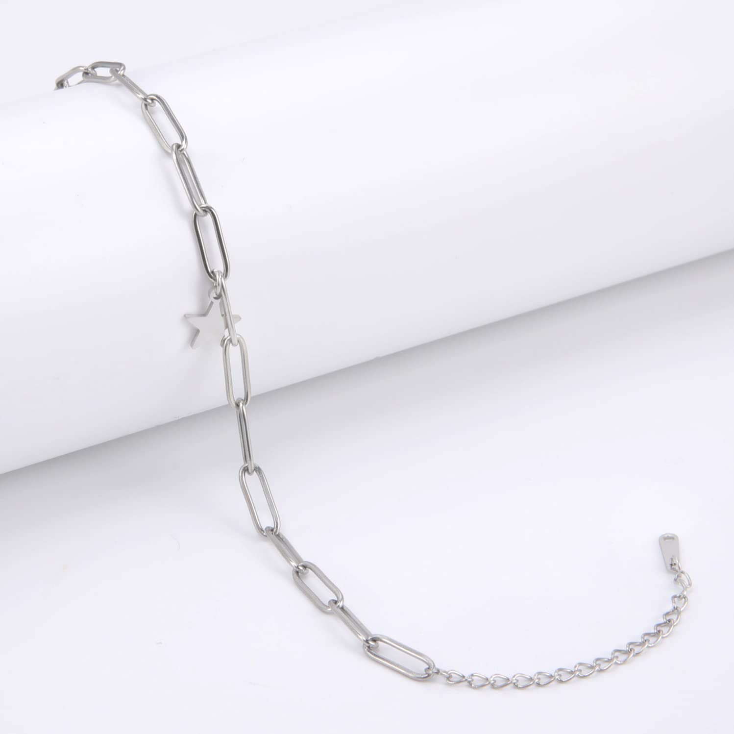 EUEAVAN Stella bracciale acciaio inox con clip personalizzata