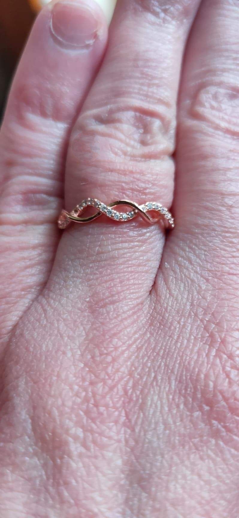 INFINIONLY Fashion Anello Infinito Argento 925 Regolabile Zirconi