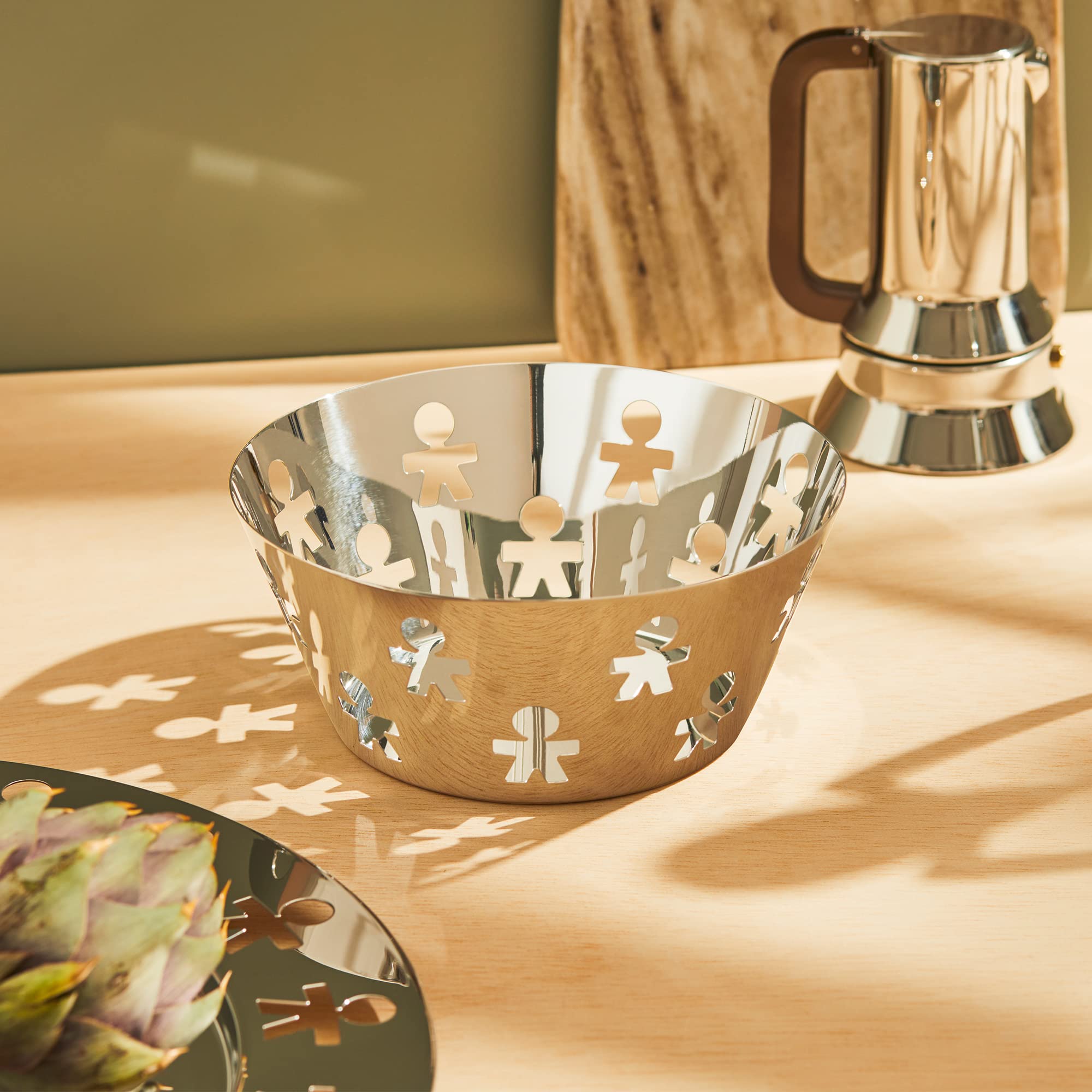 Alessi Girotondo AKK04 Cestino Acciaio Traforato 23 cm