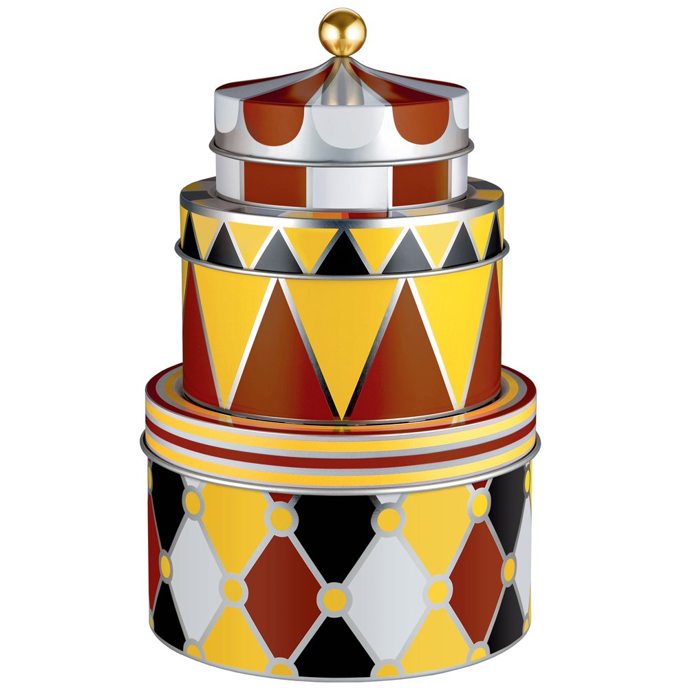 Alessi Circus MW31S3 set 3 scatole banda stagnata impilabili