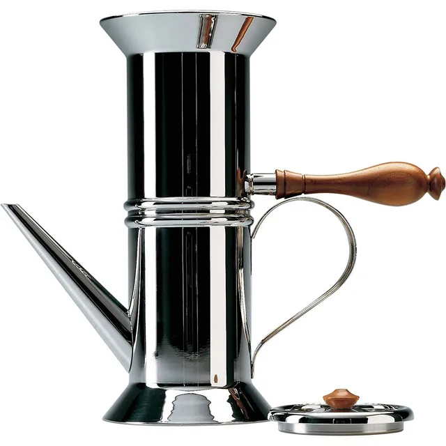Alessi Officina 90018 Caffettiera Napoletana Acciaio Noce