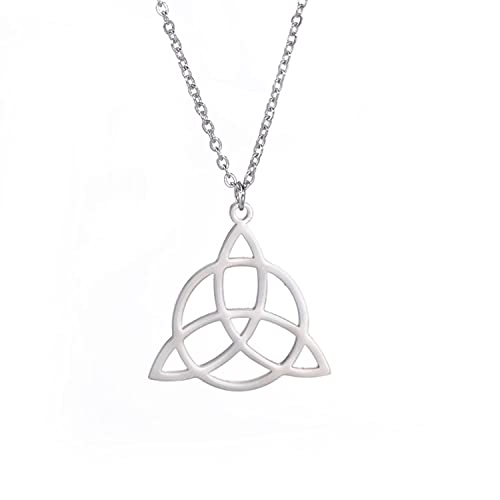 Eueavan Necklaces Collana Vichinga Runa Acciaio Triangolo