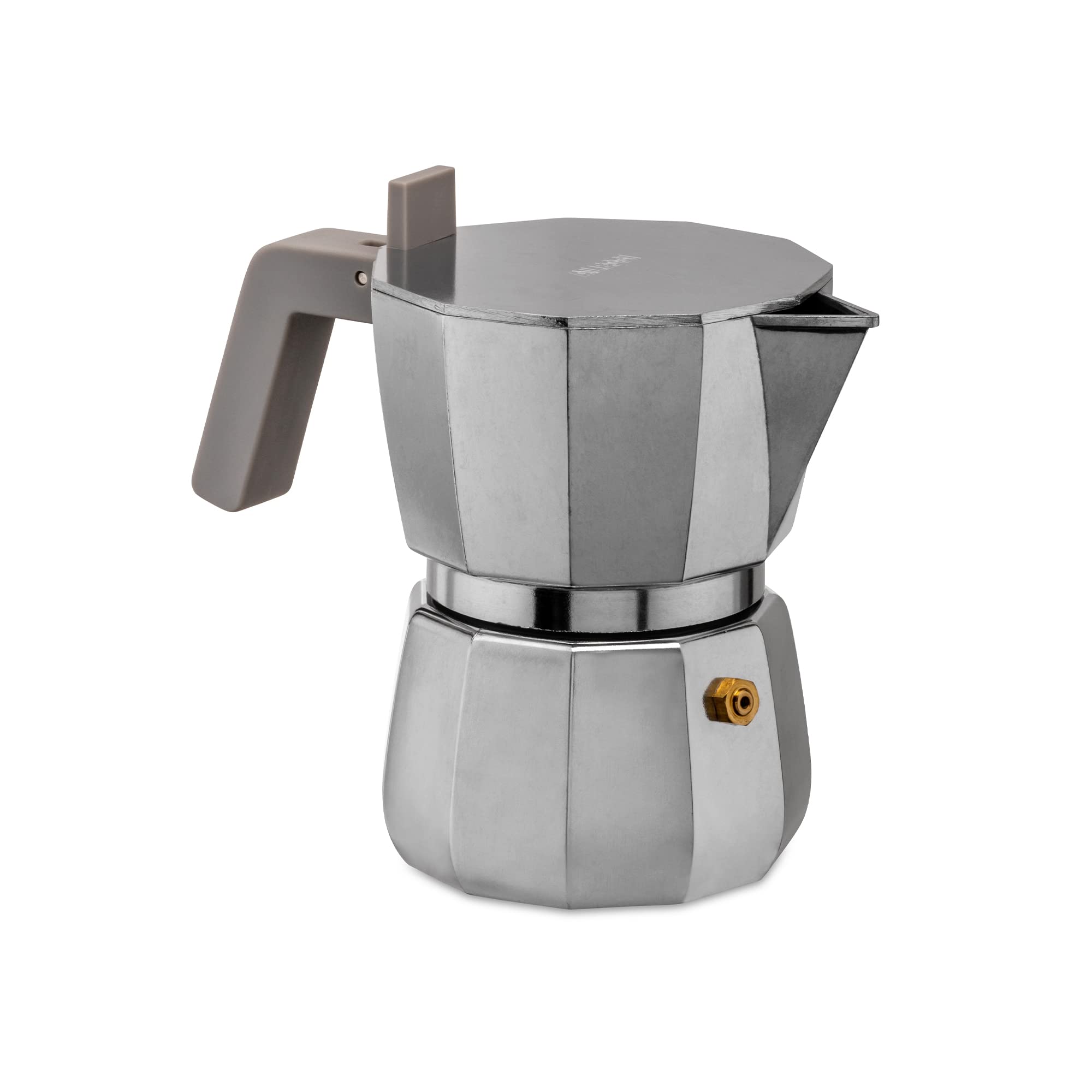 Alessi DC06/3 Moka Caffettiera Alluminio 3 Tazze Grigio 15 cl