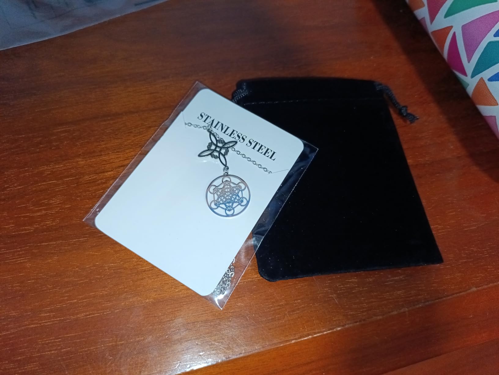 EUEAVAN nodo strega collana argento 2 geometria sacra