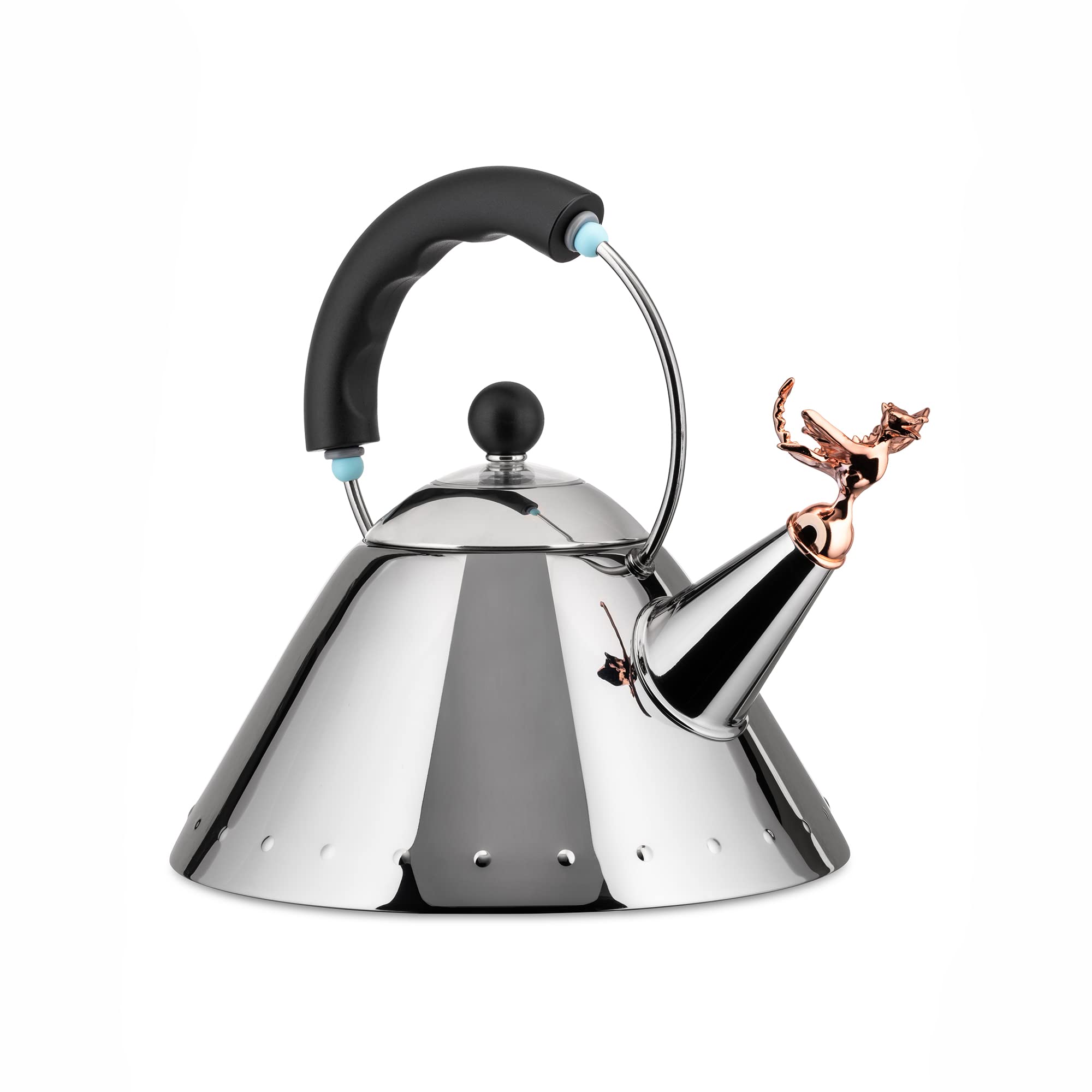 Alessi Tea Rex 9093REX Bollitore Acciaio Nero 2 L