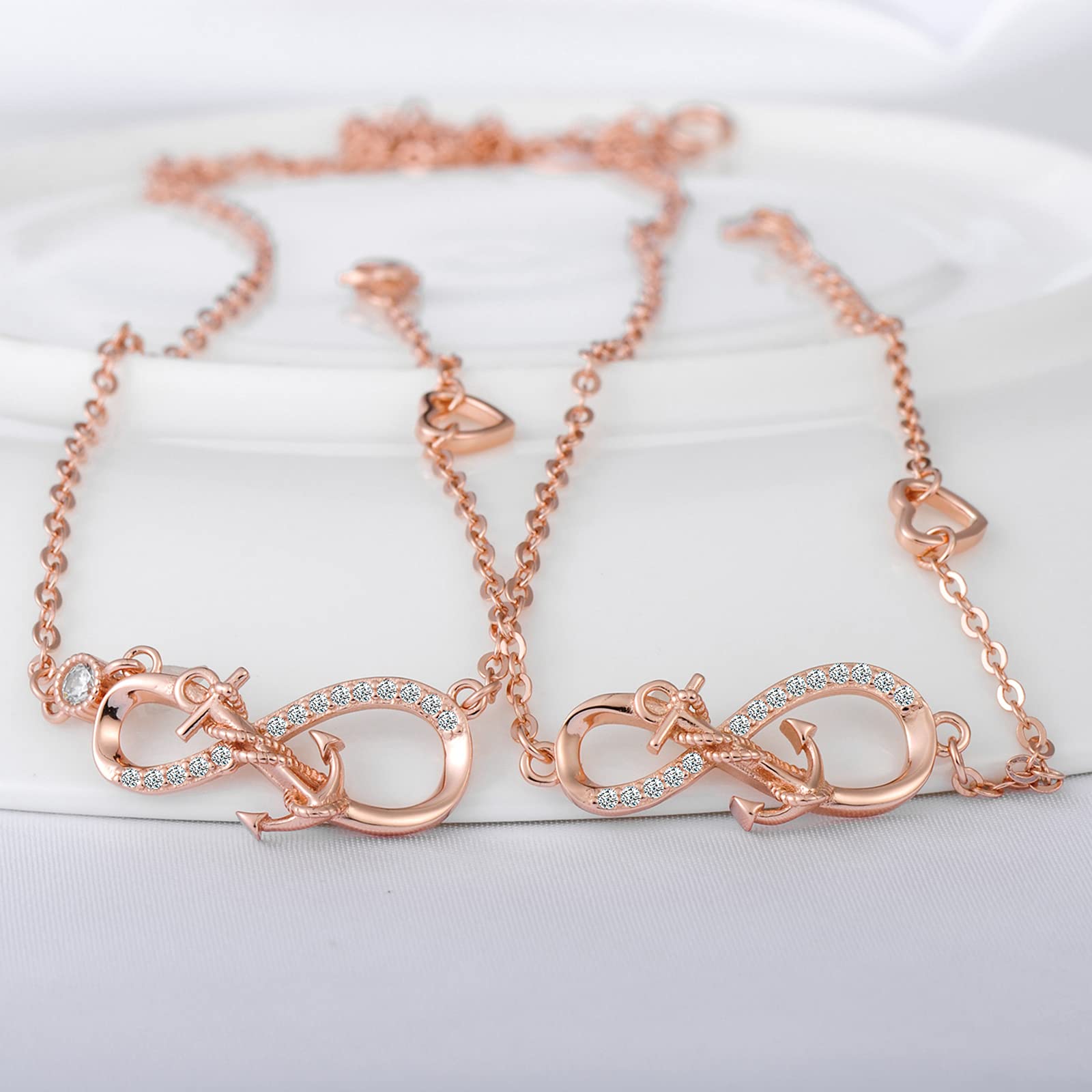 INFINIONLY Fashion Necklaces set gioielli B oro rosa