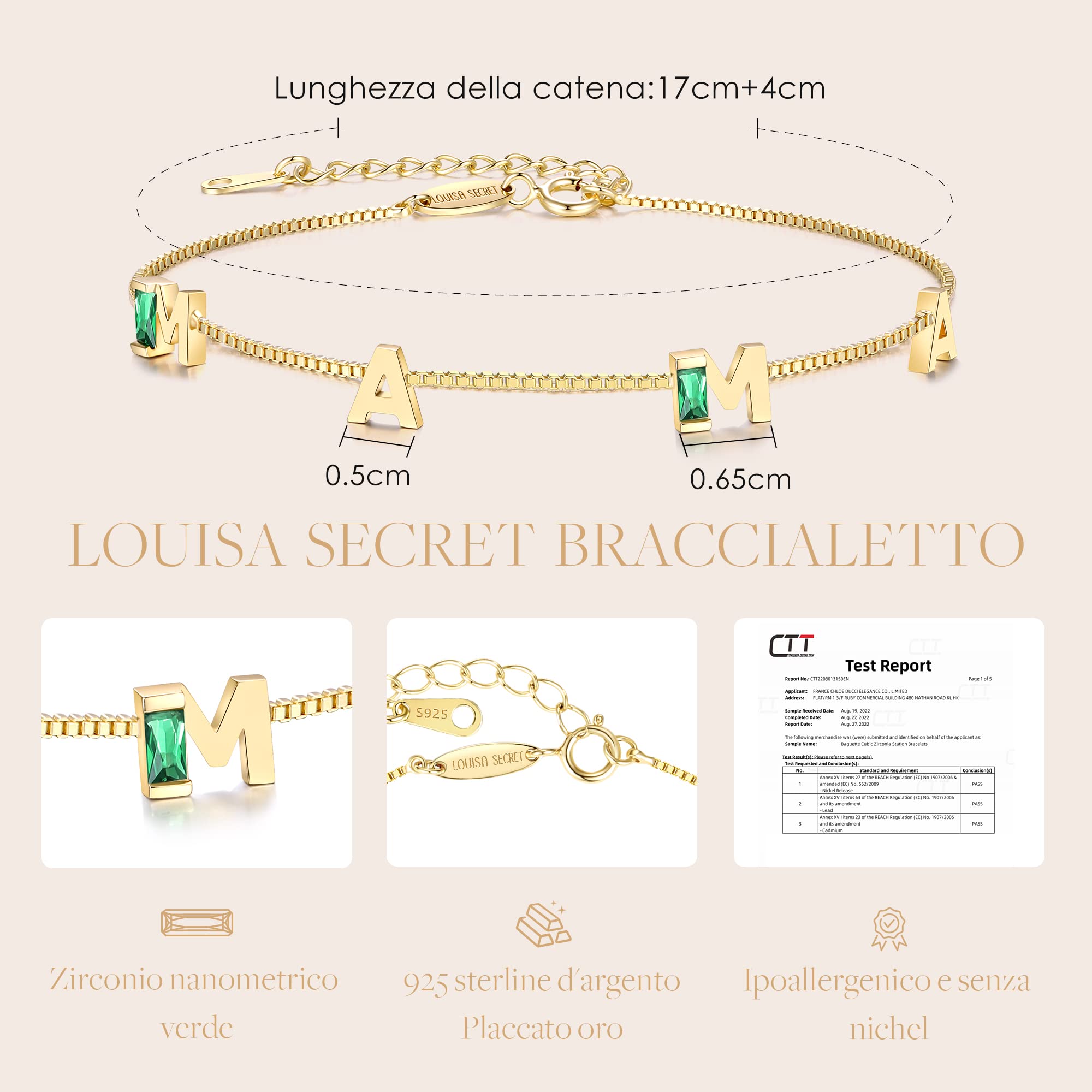 Louisa Secret Maman bracciale argento 925 verde