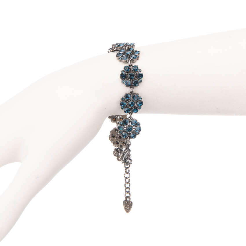 Chic Ad Hoc Bracciale Cristalli Blu Scuro Pietre
