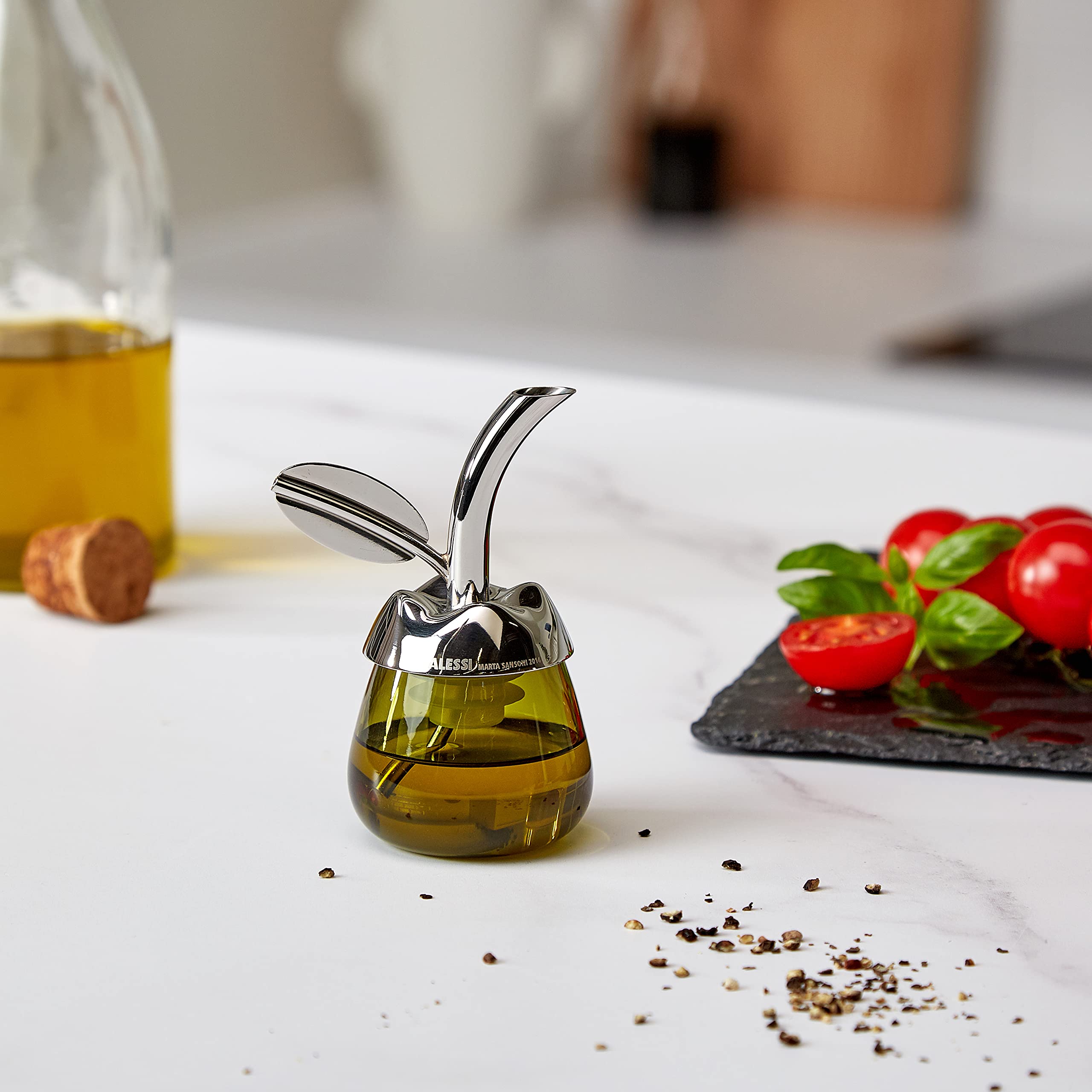 Alessi Fior d'Olio MSA32 tappo versatore acciaio con degustatore