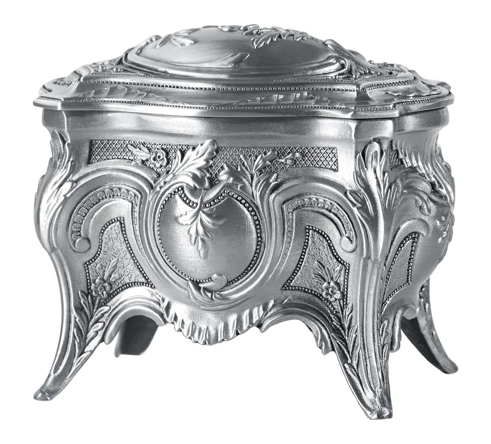 INFINIONLY Portagioie Quadrato Vintage Lega Stagno Rose