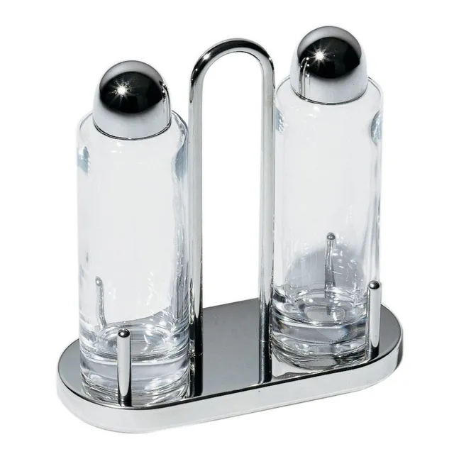 Alessi 5074 servizio olio e aceto acciaio cristallo