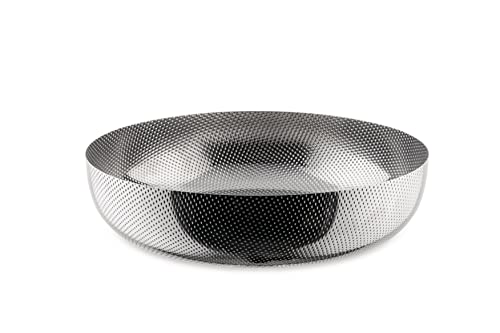 Alessi JM17/24 cestino rotondo acciaio 24 cm granulato