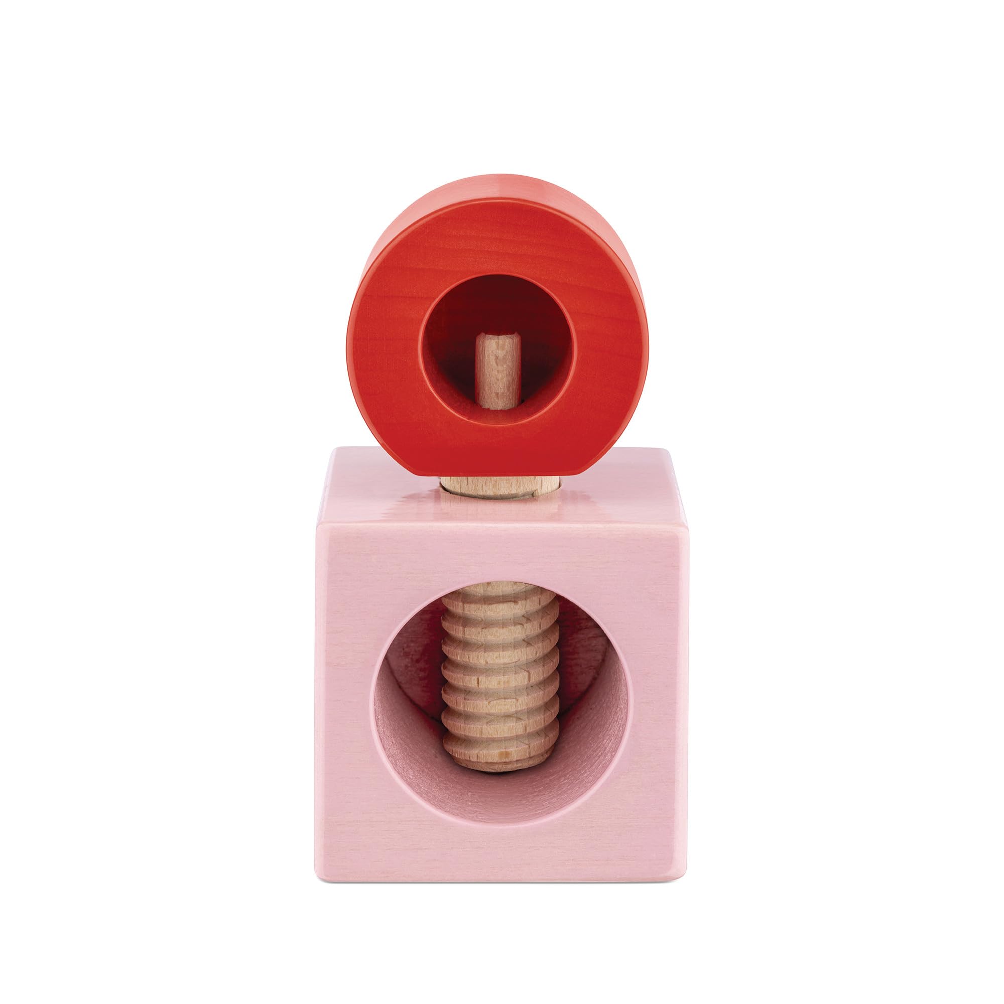 Alessi Twergi ES20 2 schiaccianoci legno rosa rosso