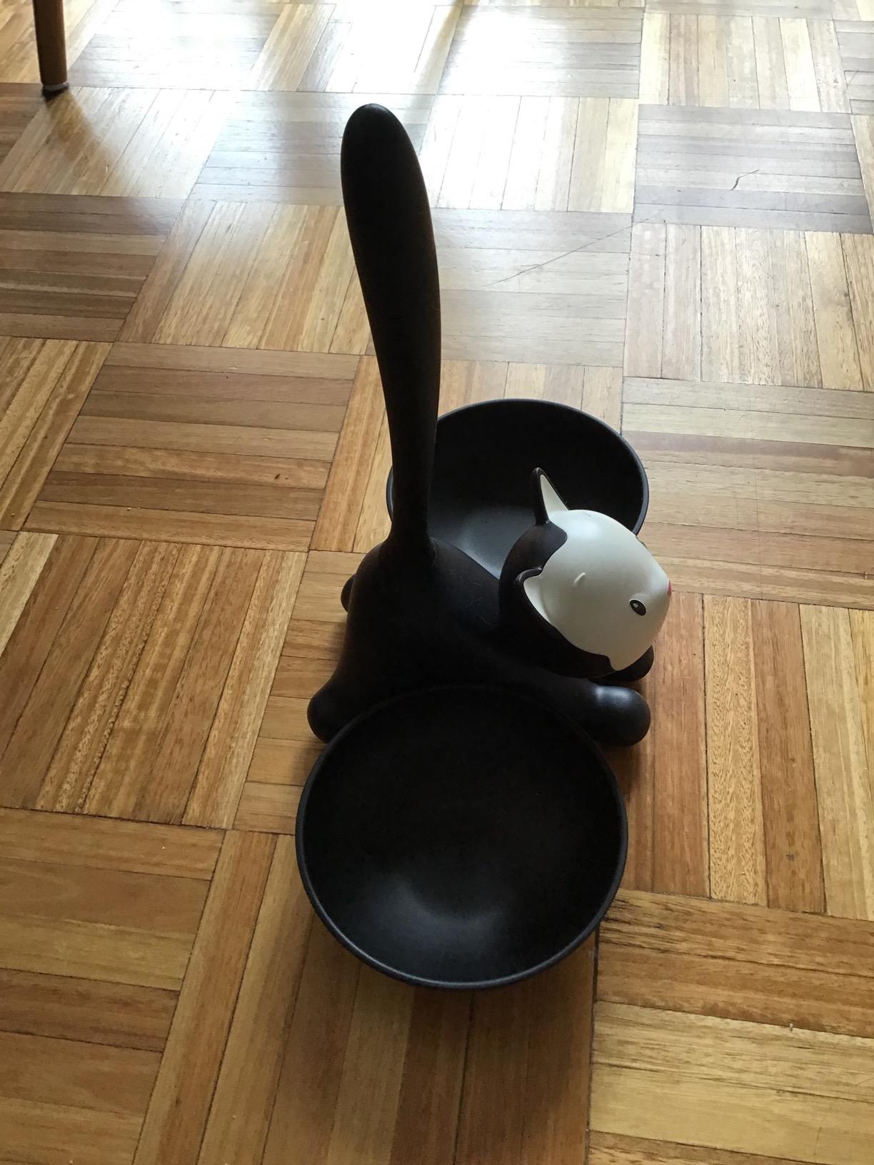 Alessi AMMI09 B Tigrito Ciotola Animali Nero Acciaio