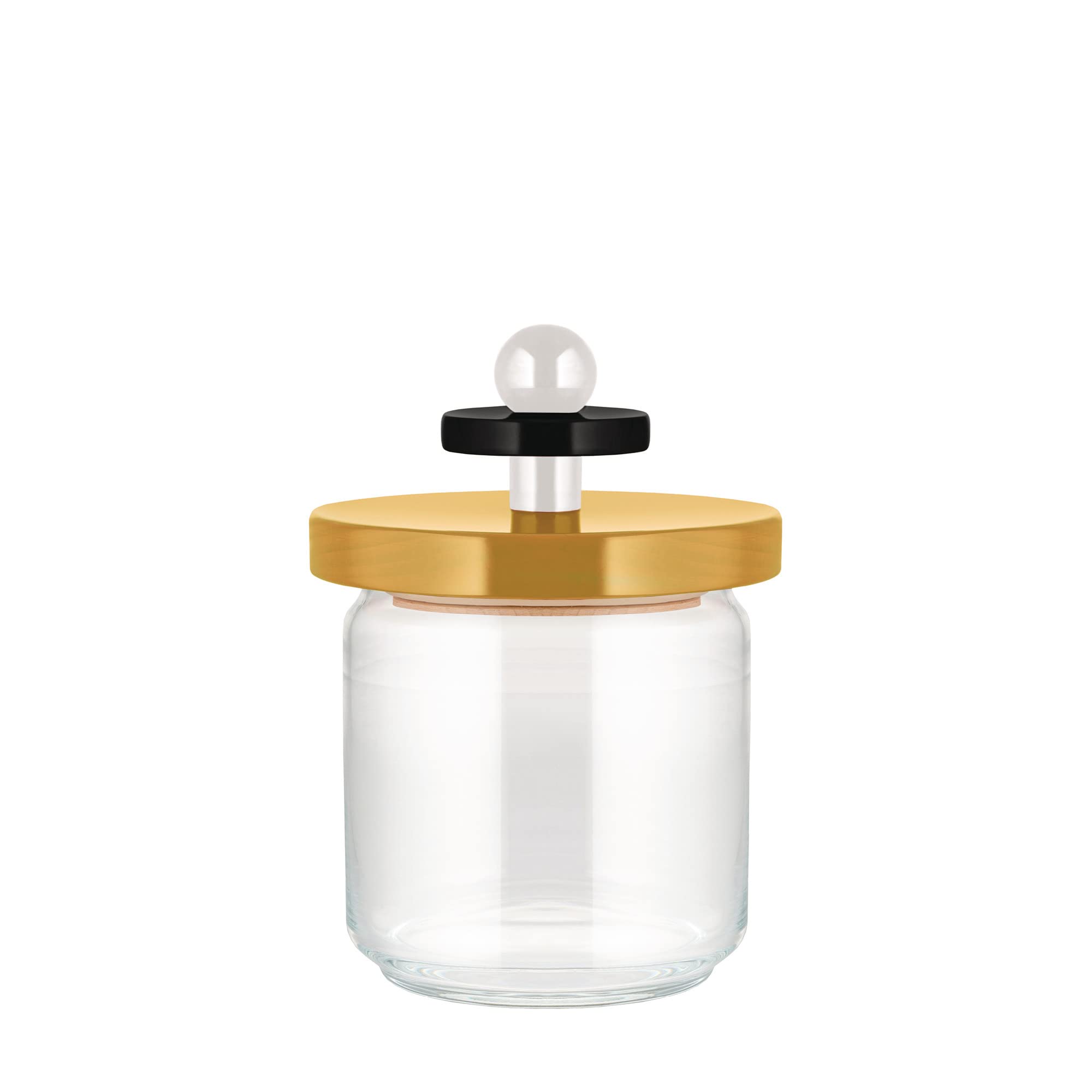 Alessi ES16/75 Mr Sottsass Barattolo Vetro Giallo 12 cm