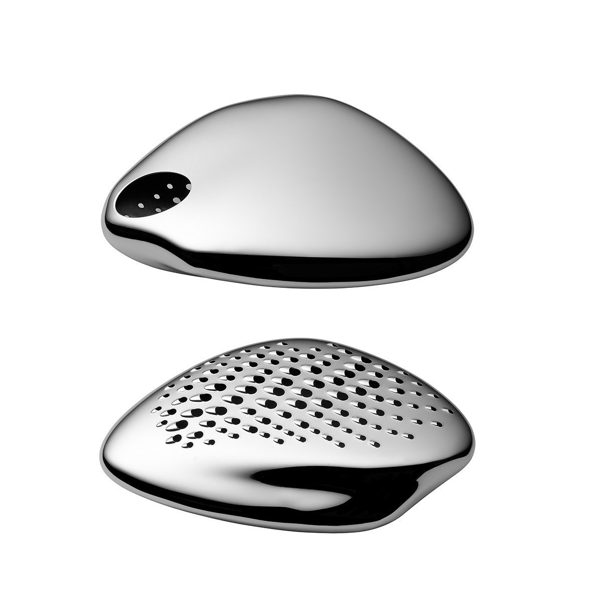 Alessi Forma ZH03 grattugia acciaio con base nera