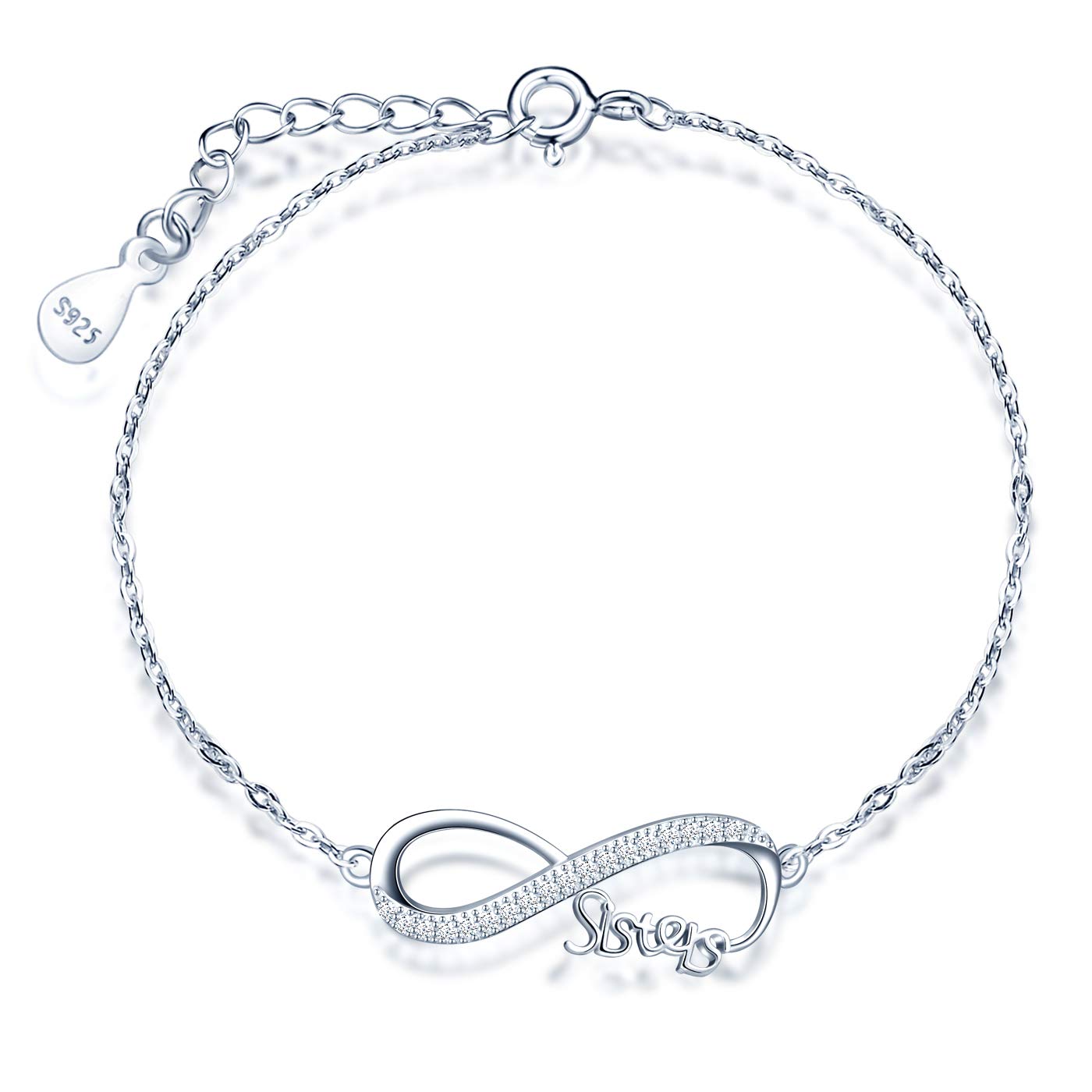 Infinionly Fashion parure argento 925 collana bracciali infinito